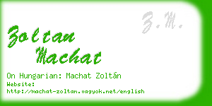 zoltan machat business card