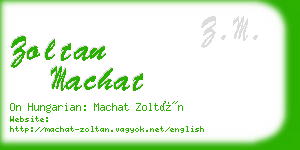 zoltan machat business card